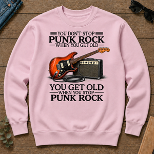 Don't Stop Playing Punk Rock Vintage Art - light-pink - CS2D-LightPink