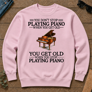 Don't Stop Playing Piano Vintage Art - light-pink - CS2D-LightPink