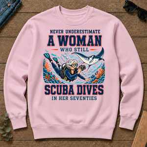 Never Underestimate A Woman Still Scuba Dives - light-pink - CS2D-LightPink