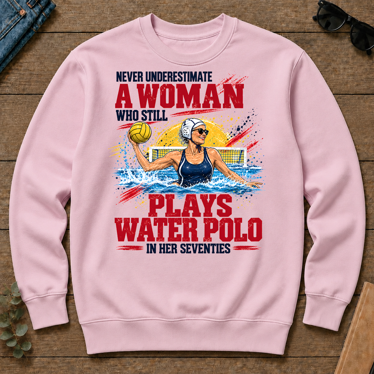 A Woman Still Plays Water Polo In Her 70s - light-pink - CS2D-LightPink