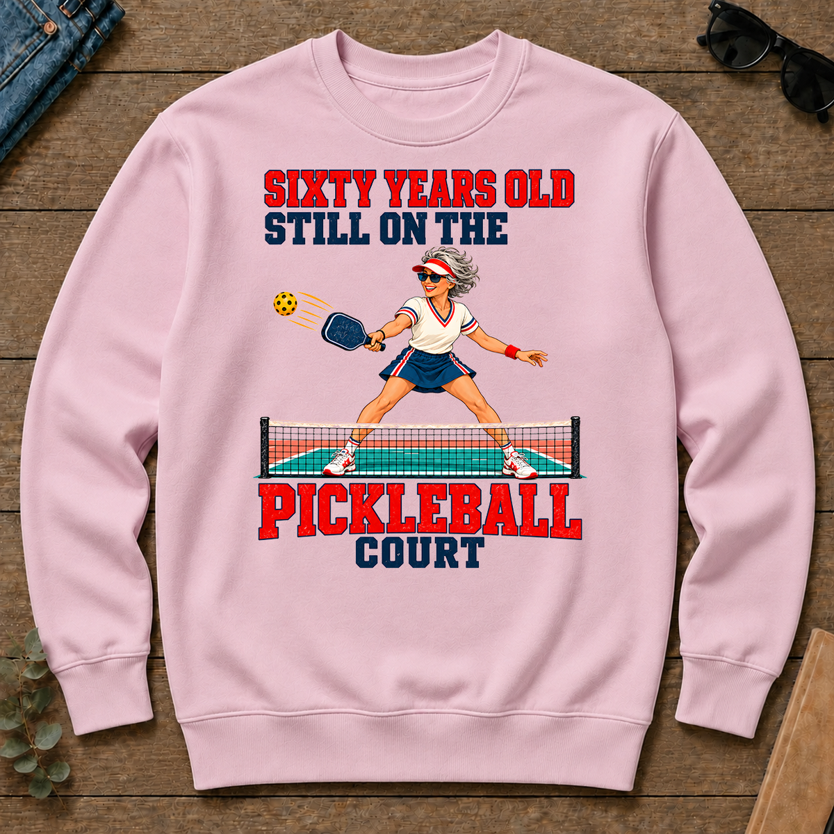 Sixty Years Old, Still On The Pickleball Court - light-pink - CS2D-LightPink