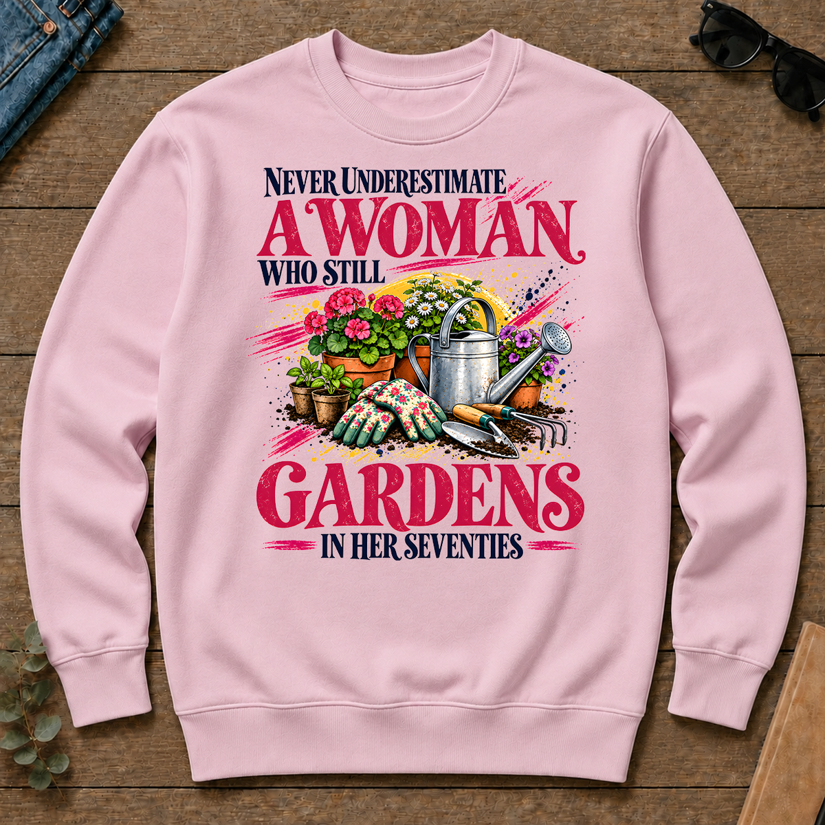 A Woman Still Gardens In Her Seventies - light-pink - CS2D-LightPink