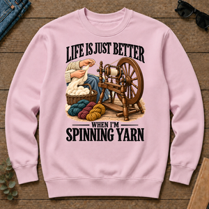 Life Is Just Better When I'm Spinning Yarn - light-pink - CS2D-LightPink