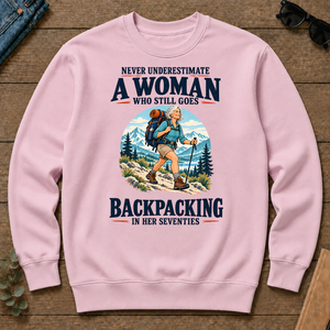 Never Underestimate A Woman Still Goes Backpacking - light-pink - CS2D-LightPink