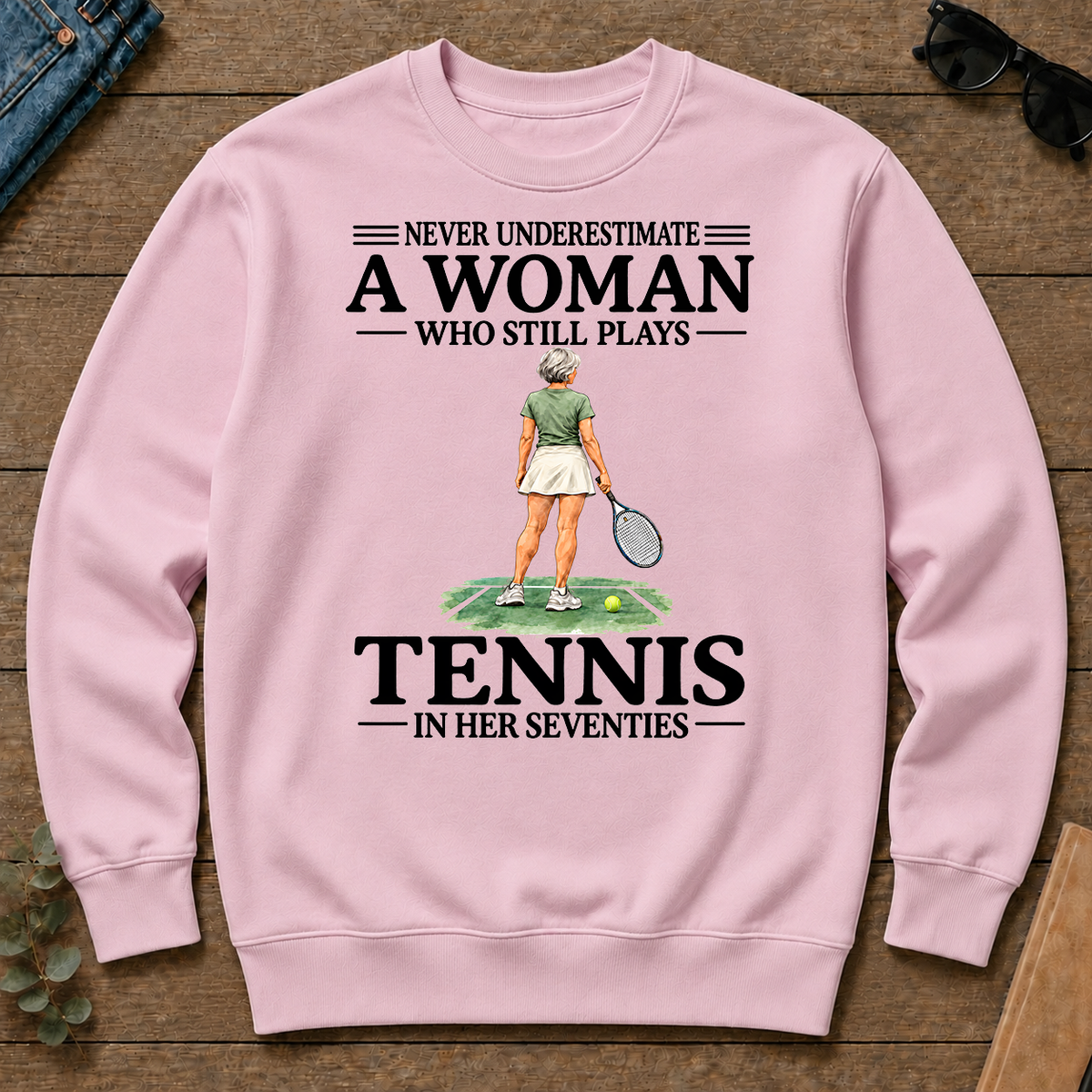 A Woman Still Plays Tennis In Her Seventies - light-pink - CS2D-LightPink