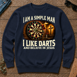 I Am Simple Man I Like Darts - navy - CS2D-Navy