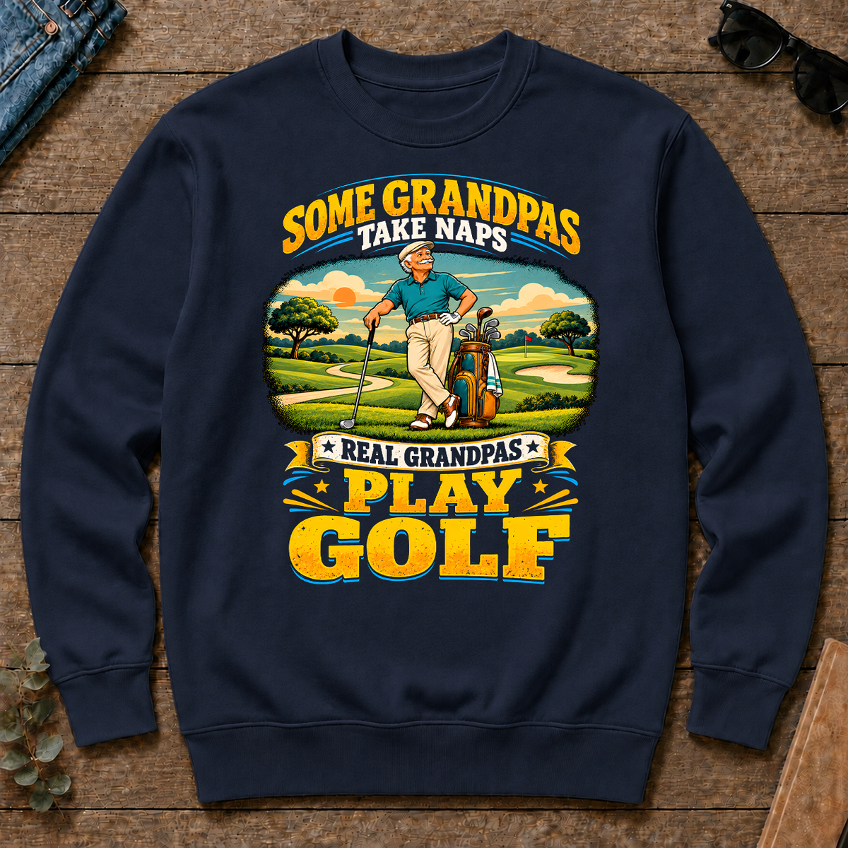 Real Grandpas Play Golf - navy - CS2D-Navy
