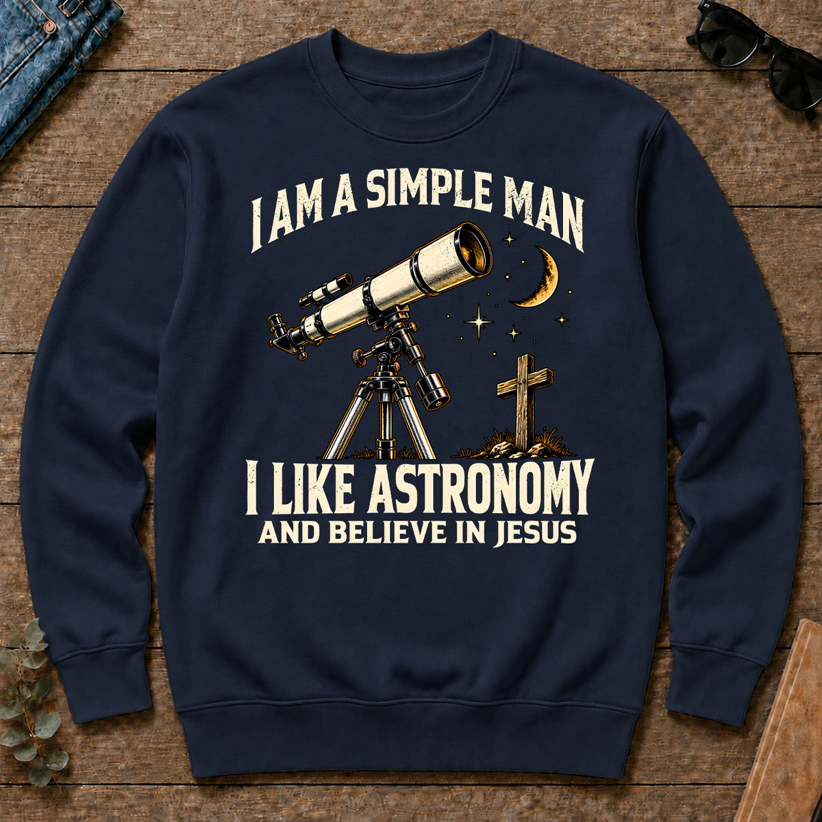 I Am Simple Man I Like Astronomy - navy - CS2D-Navy