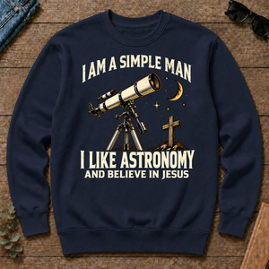 I Am Simple Man I Like Astronomy - navy - CS2D-Navy