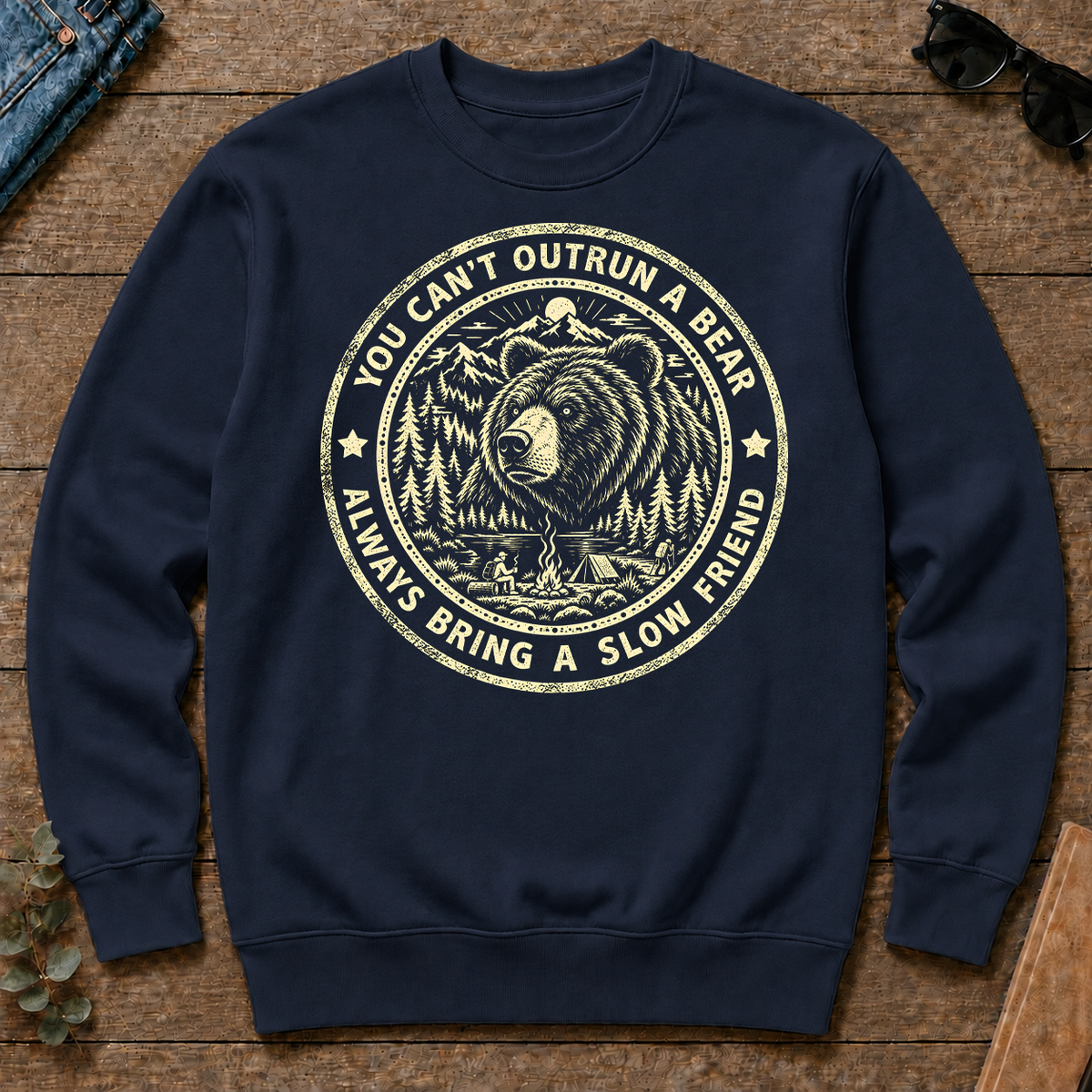 You Can't Outrun A Bear Always Bring A Slow Friend - navy - CS2D-Navy