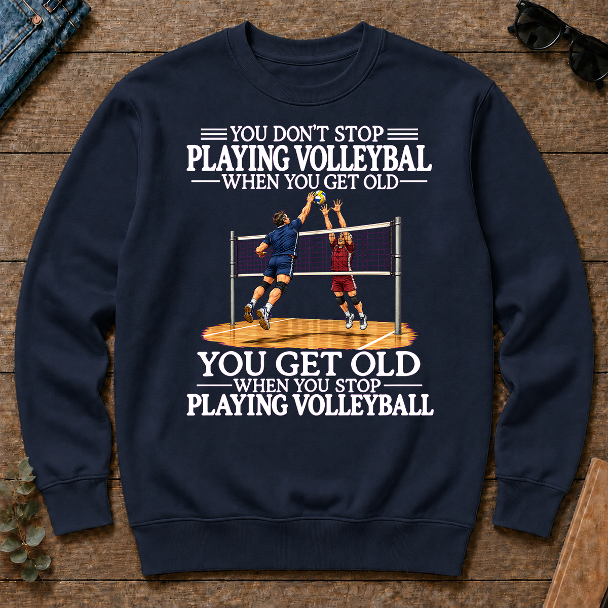 Old Man Don't Stop Volleyball - navy - CS2D-Navy