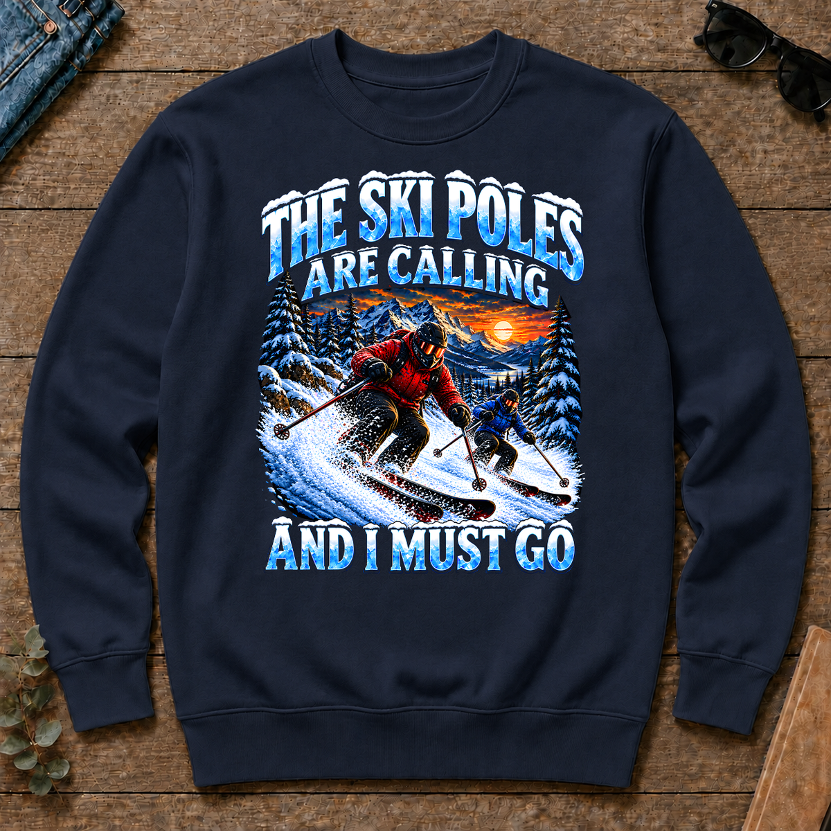 Ski Poles Are Calling And I Must Go - navy - CS2D-Navy