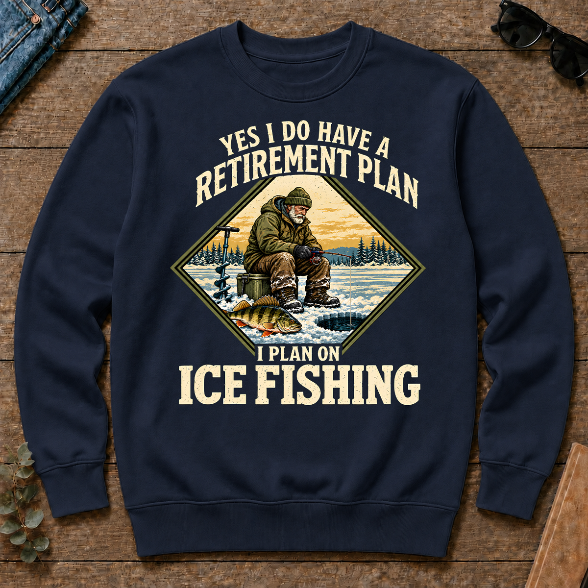 I Plan On Ice Fishing - navy - CS2D-Navy