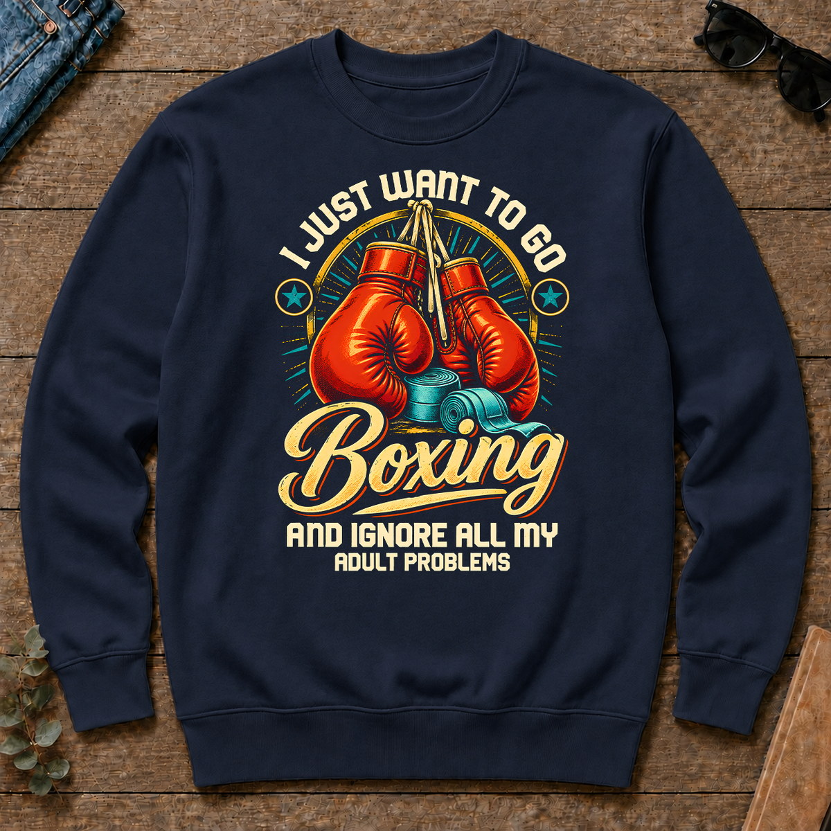 I Just Want To Go Boxing & Ignore All Adult Problems - navy - CS2D-Navy