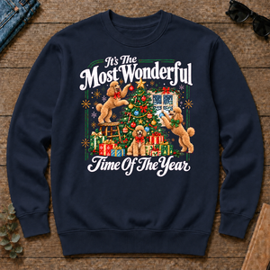 Wonderful Christmas Poodle - navy - CS2D-Navy