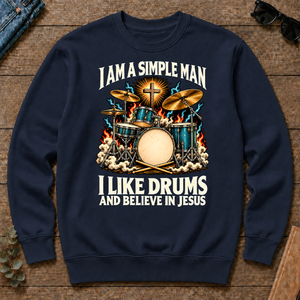 I Like Drums & Believe In Jesus - navy - CS2D-Navy