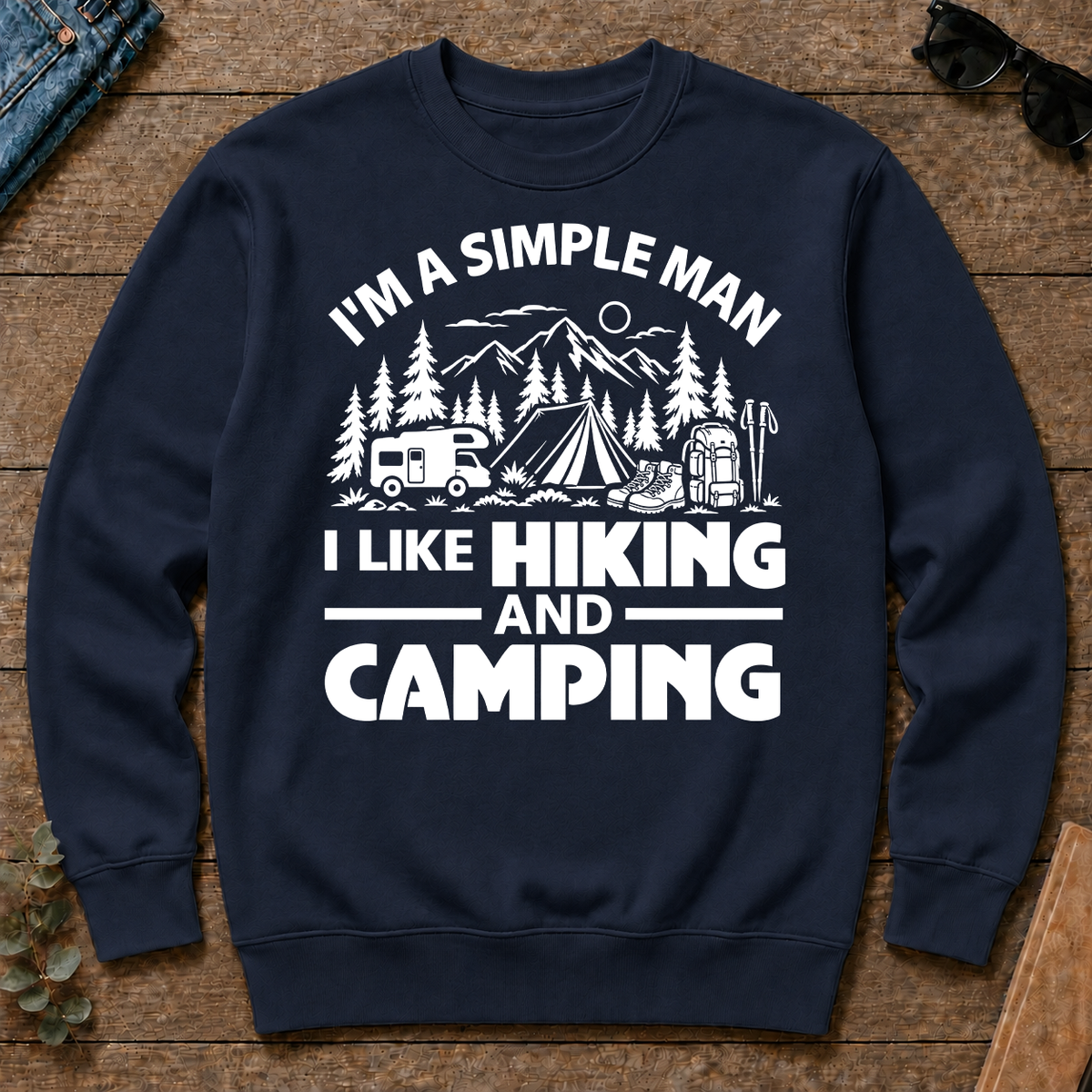 I Like Hiking And Camping - navy - CS2D-Navy