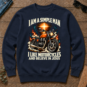 I Like Motorcycles & Believe In Jesus - navy - CS2D-Navy
