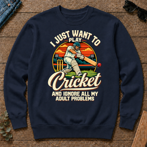 I Just Want To Play Cricket & Ignore All Adult Problems - navy - CS2D-Navy