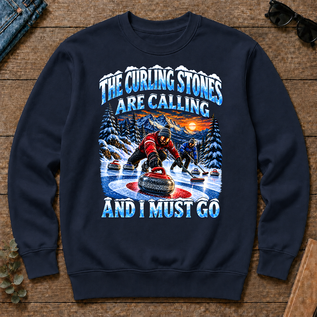 Curling Stones Are Calling And I Must Go - navy - CS2D-Navy