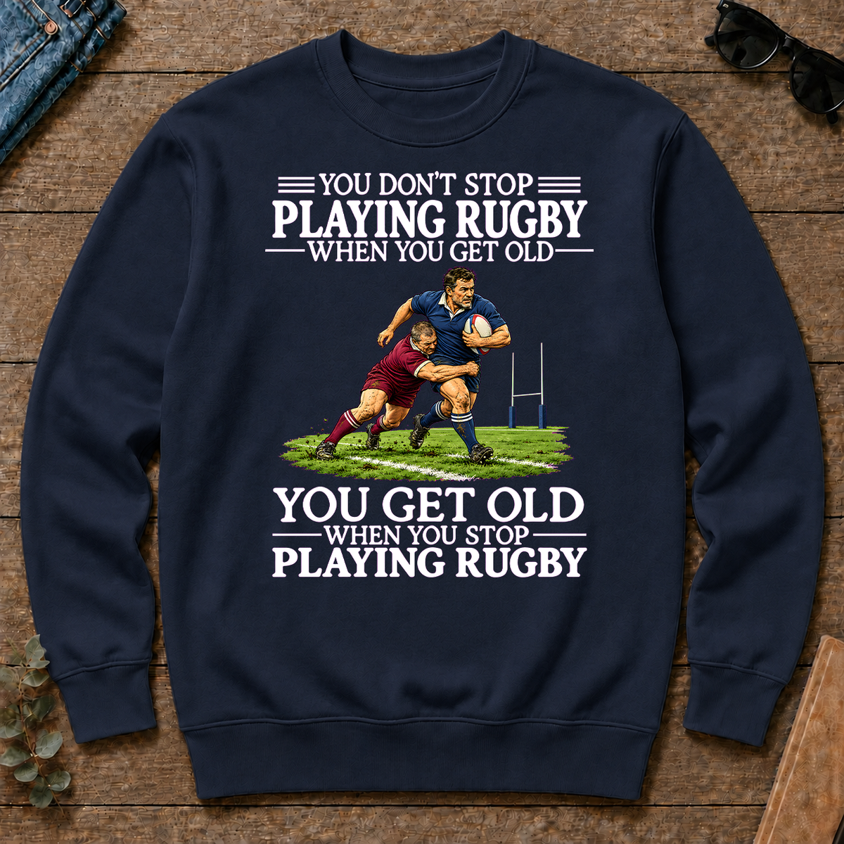 Old Man Don't Stop Rugby - navy - CS2D-Navy