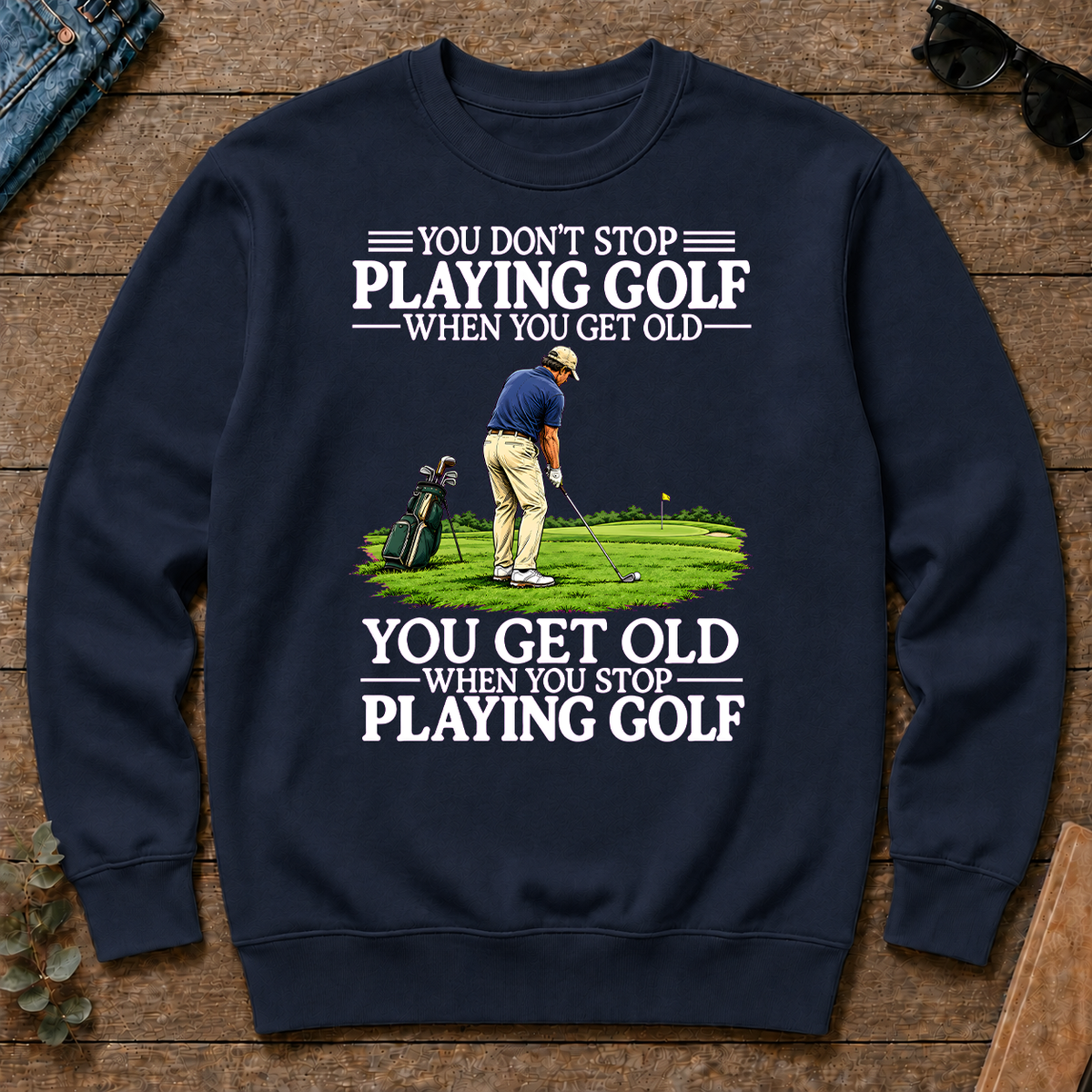 Old Man Don't Stop Golf - navy - CS2D-Navy