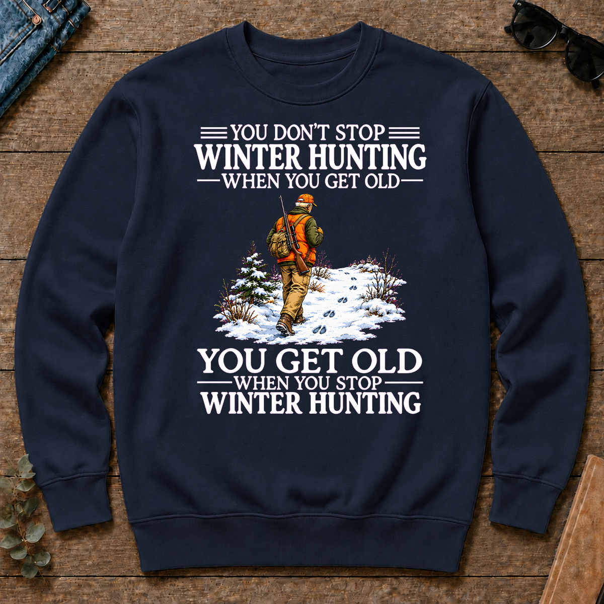 Old Man Don't Stop Winter Hunting - navy - CS2D-Navy