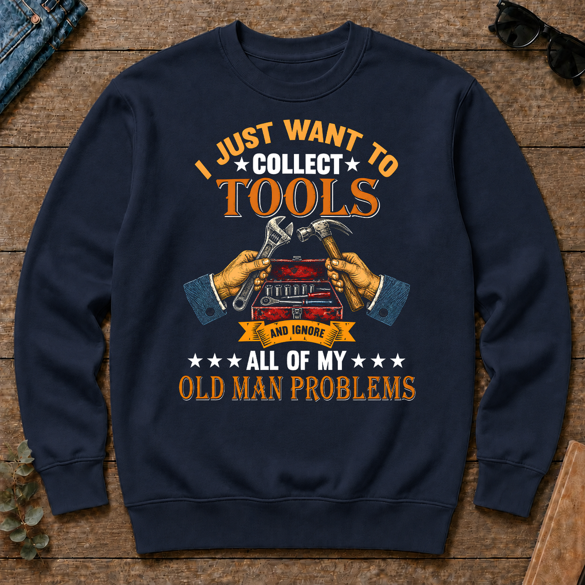 Vintage I Just Want To Collect Tools - navy - CS2D-Navy