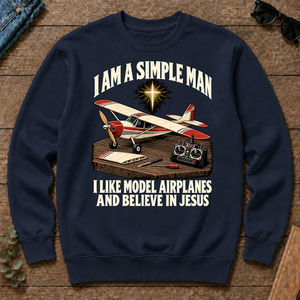 I Like Model Airplanes & Believe In Jesus - navy - CS2D-Navy