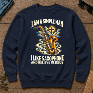 I Like Saxophone & Believe In Jesus - navy - CS2D-Navy