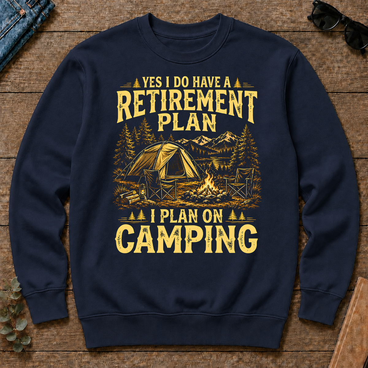 I Do Have A Retirement Plan I Plan On Camping - navy - CS2D-Navy