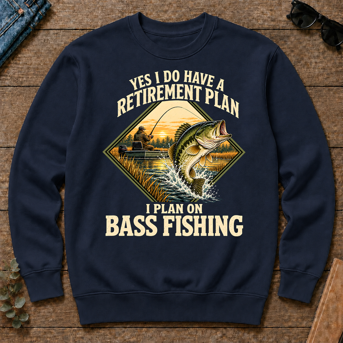 I Plan On Bass Fishing - navy - CS2D-Navy