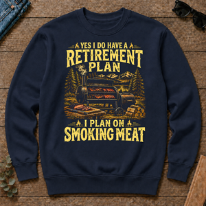 I Do Have A Retirement Plan I Plan On Smoking Meat - navy - CS2D-Navy