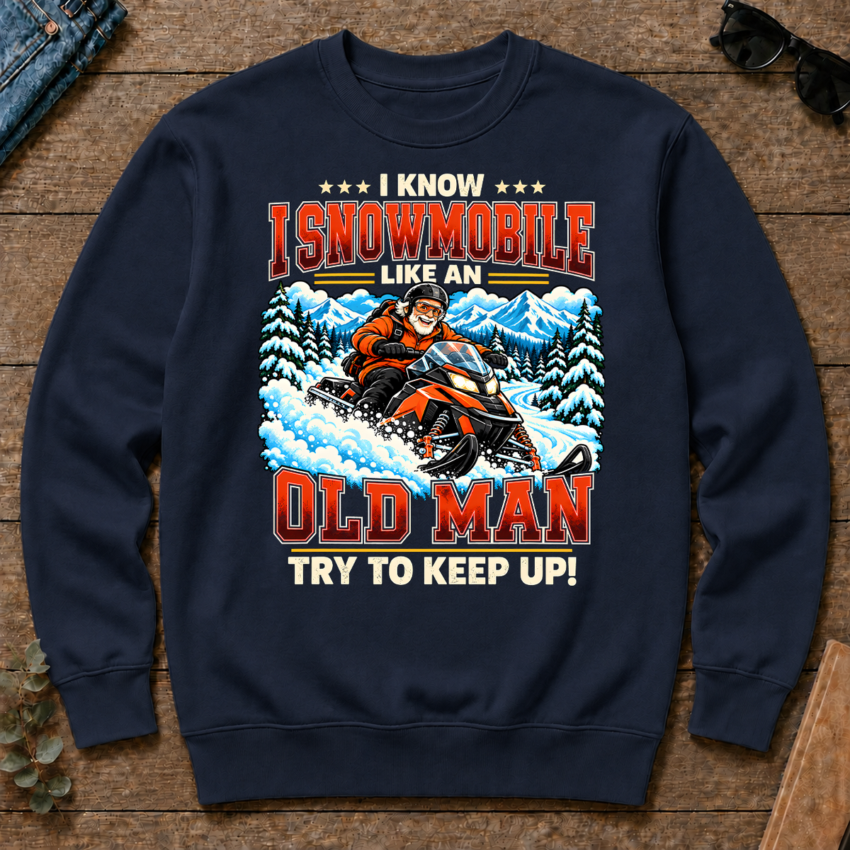 I Know I Snowmobile Like An Old Man - navy - CS2D-Navy