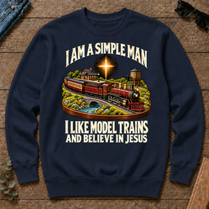 I Like Model Trains & Believe In Jesus - navy - CS2D-Navy