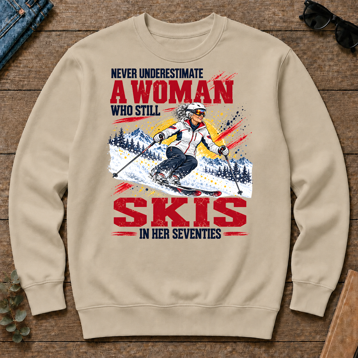 A Woman Still Skis In Her 70s - sand - CS2D-Sand
