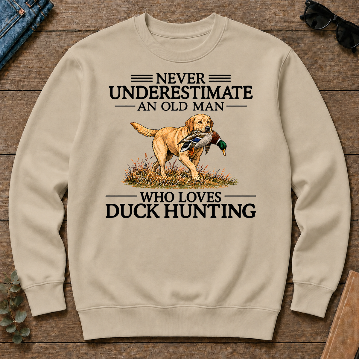 Never Underestimate An Old Man Who Loves Duck Hunting Art - sand - CS2D-Sand