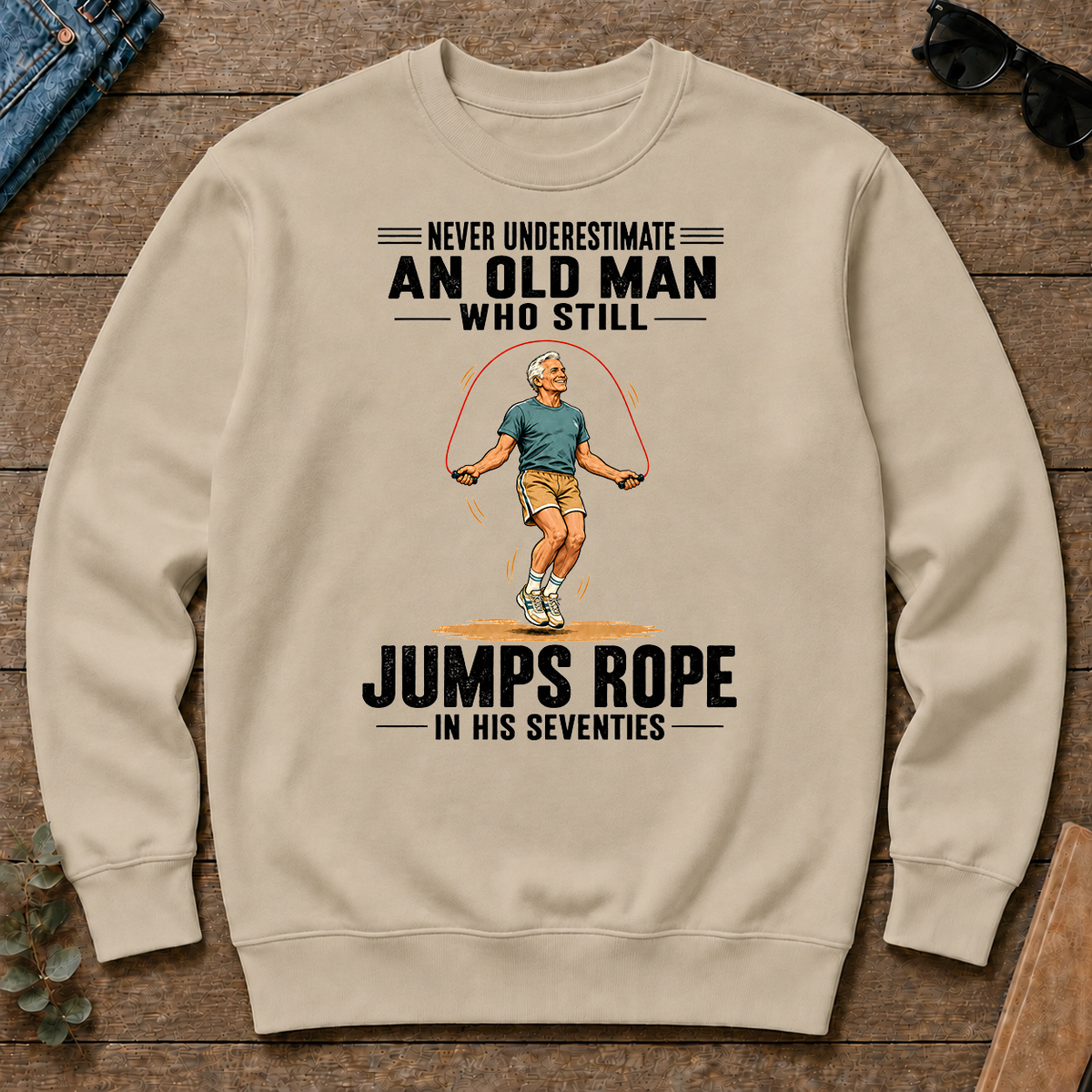 Never Underestimate An Old Man Jumps Rope In His 70s - sand - CS2D-Sand