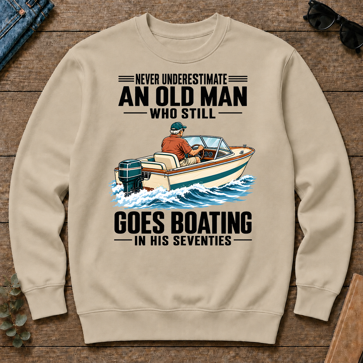 An Old Man Still Goes Boating In His 70s - sand - CS2D-Sand