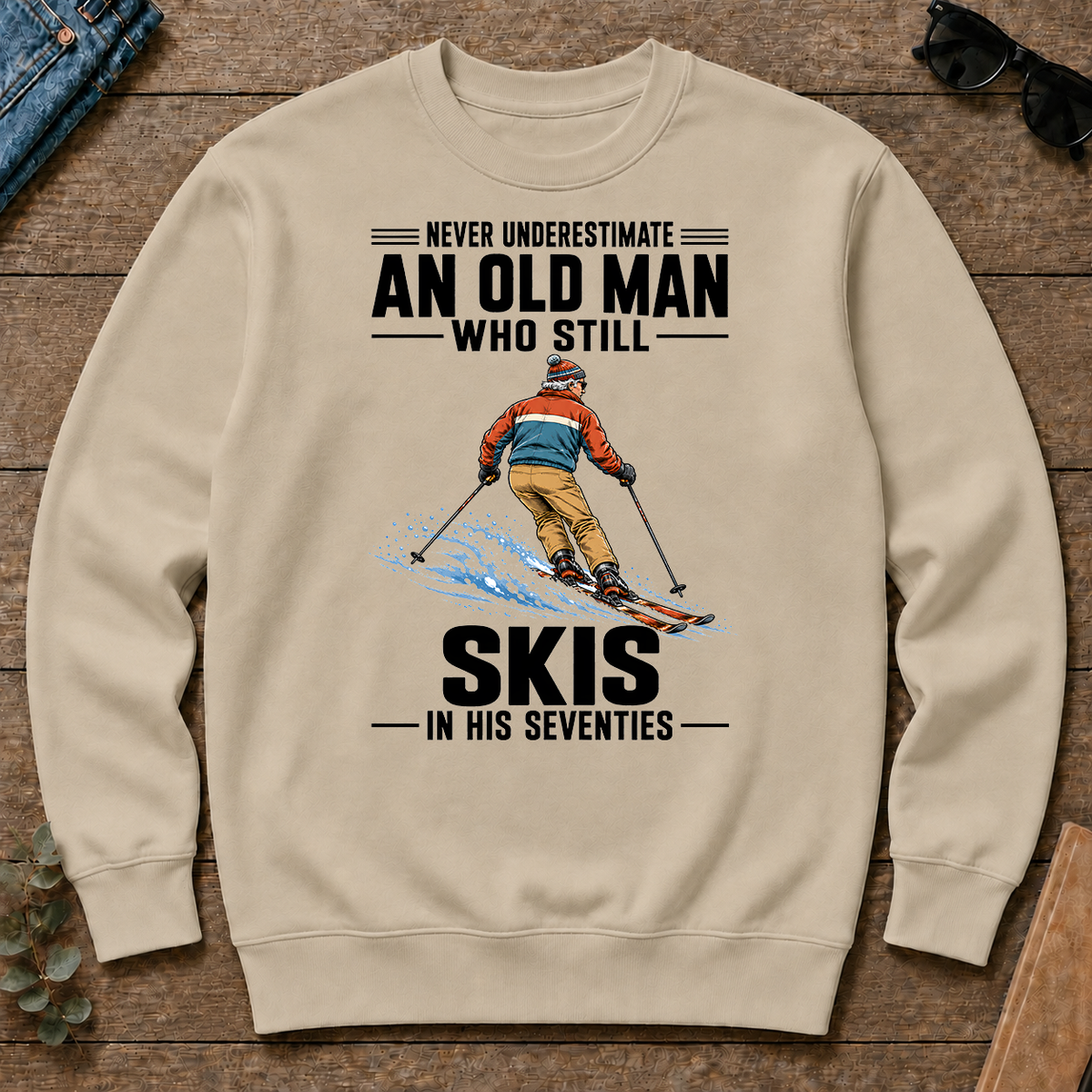 Never Underestimate An Old Man Skis In His 70s - sand - CS2D-Sand