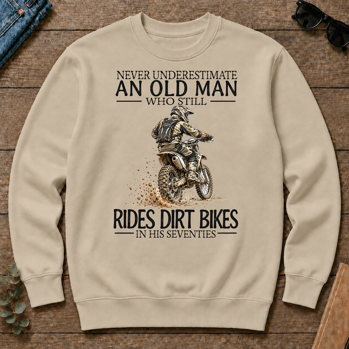 An Old Man Who Still Rides Dirt Bikes In His Seventies - sand - CS2D-Sand