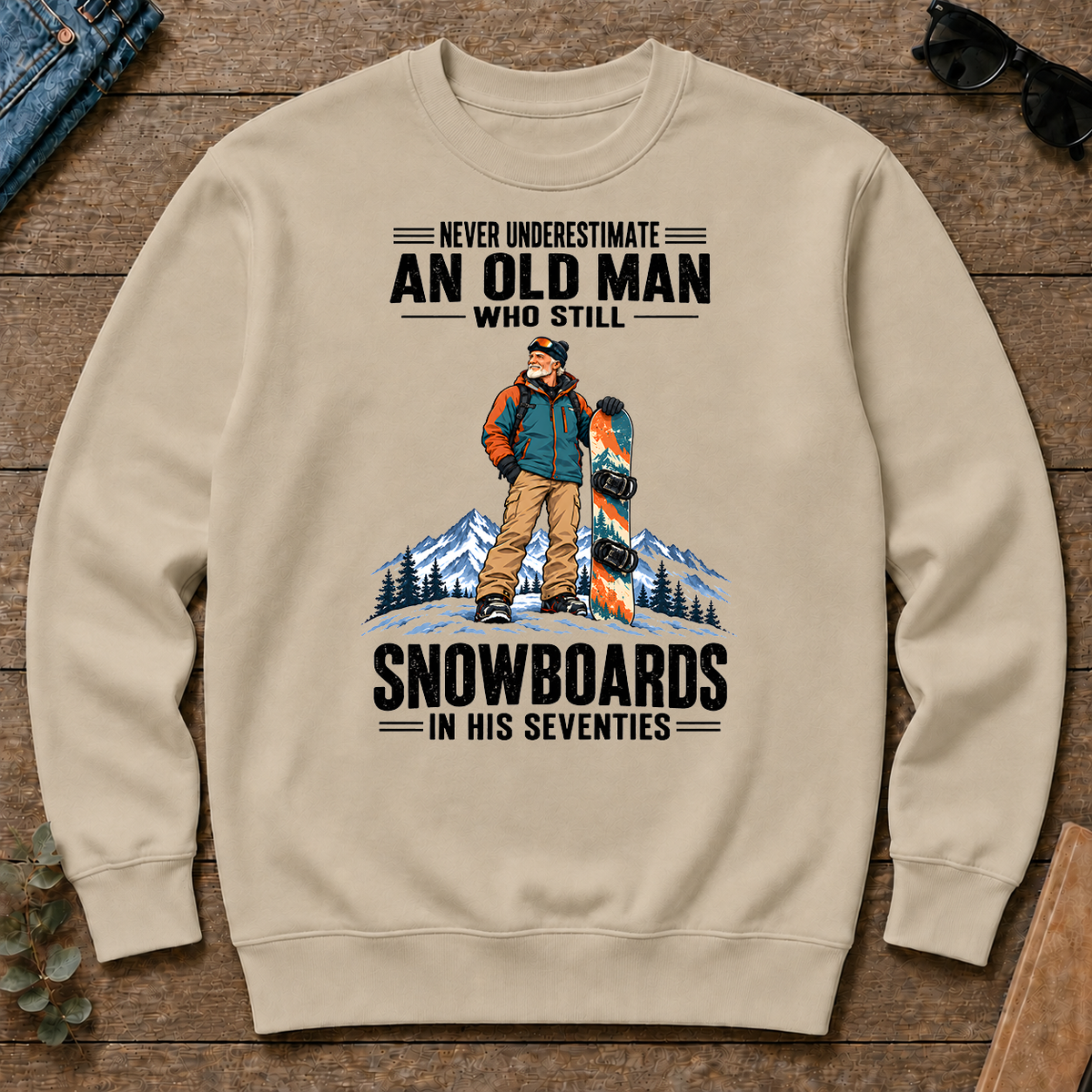 Never Underestimate An Old Man Snowboards In His 70s - sand - CS2D-Sand