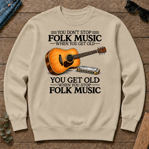 Don't Stop Playing Folk Music Vintage Art - sand - CS2D-Sand