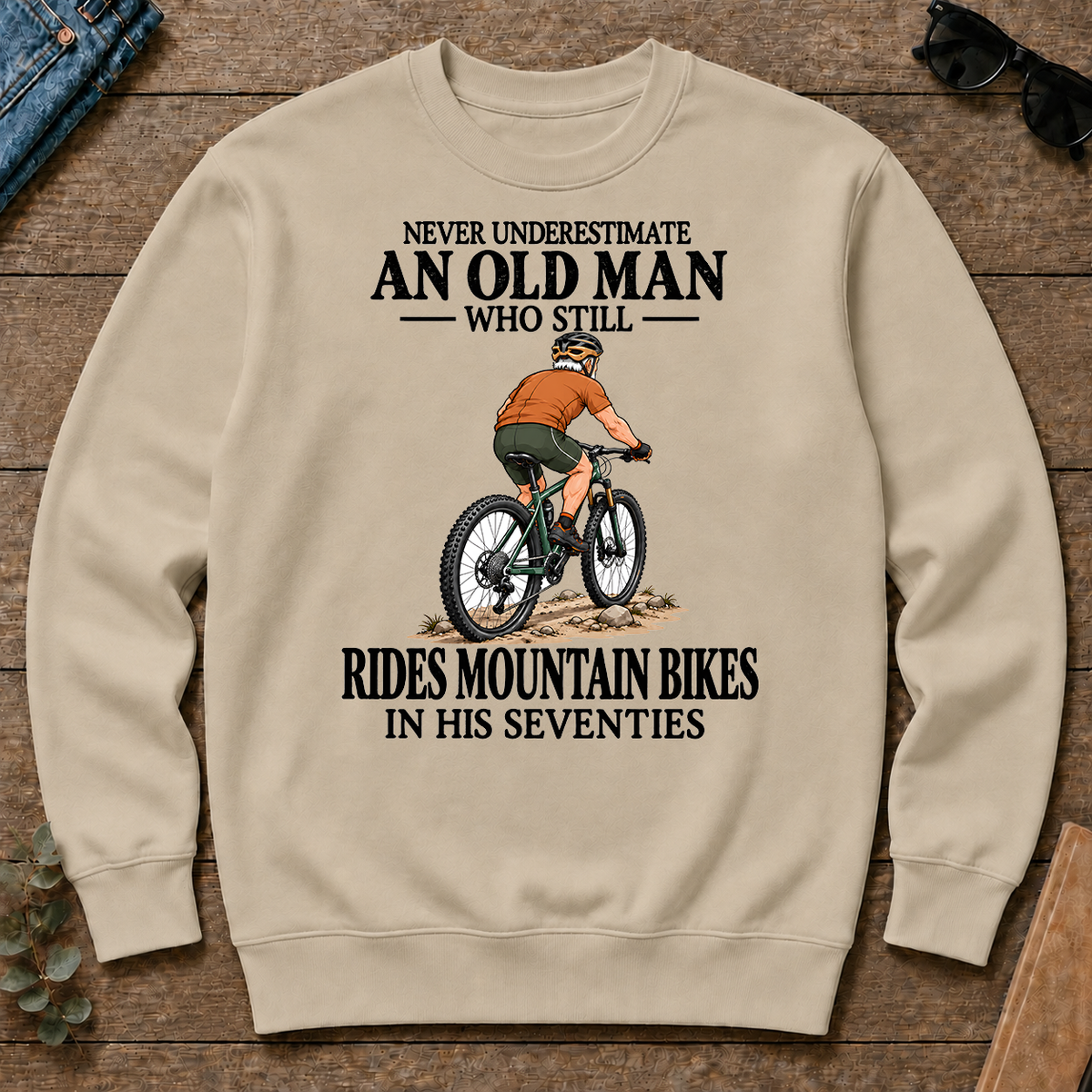 An Old Man Still Rides Mountain Bikes In His Seventies - sand - CS2D-Sand