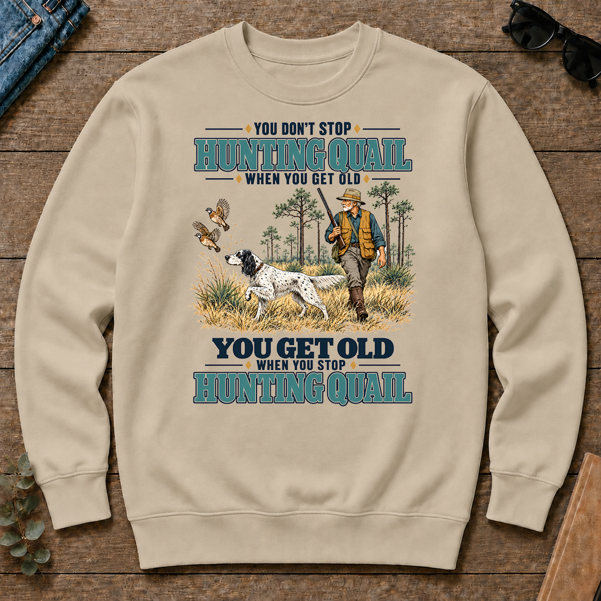 You Get Old When You Stop Hunting Quail With English Setter - sand - CS2D-Sand