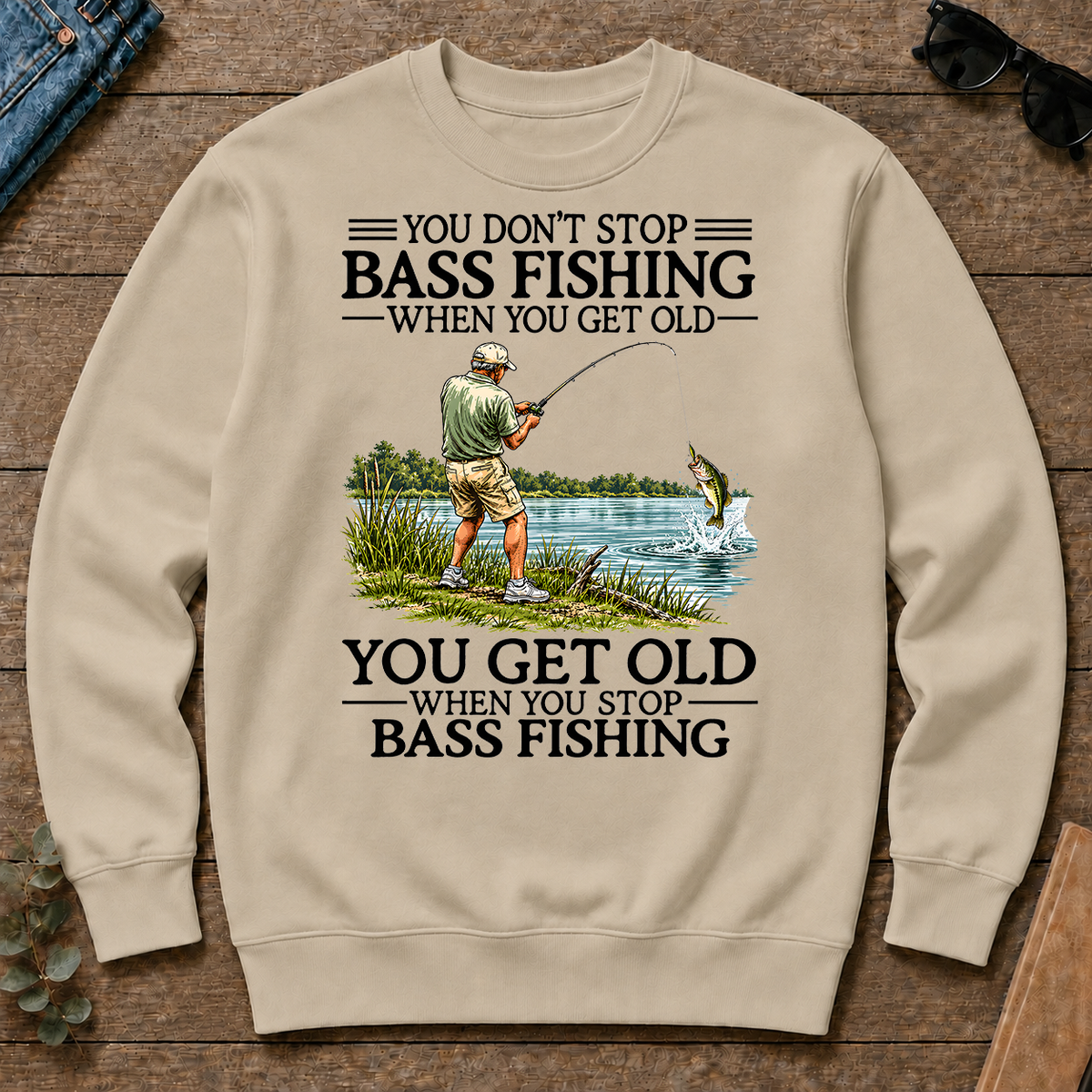 Don't Stop Bass Fishing Vintage - sand - CS2D-Sand