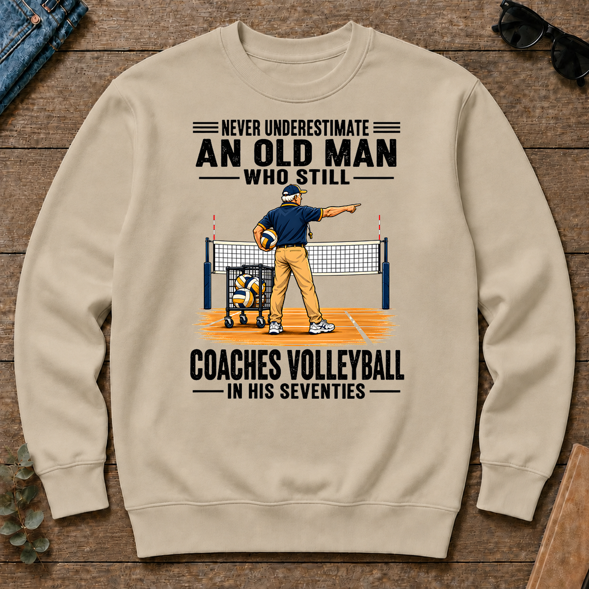 Never Underestimate An Old Man Coaches Volleyball In His 70s - sand - CS2D-Sand