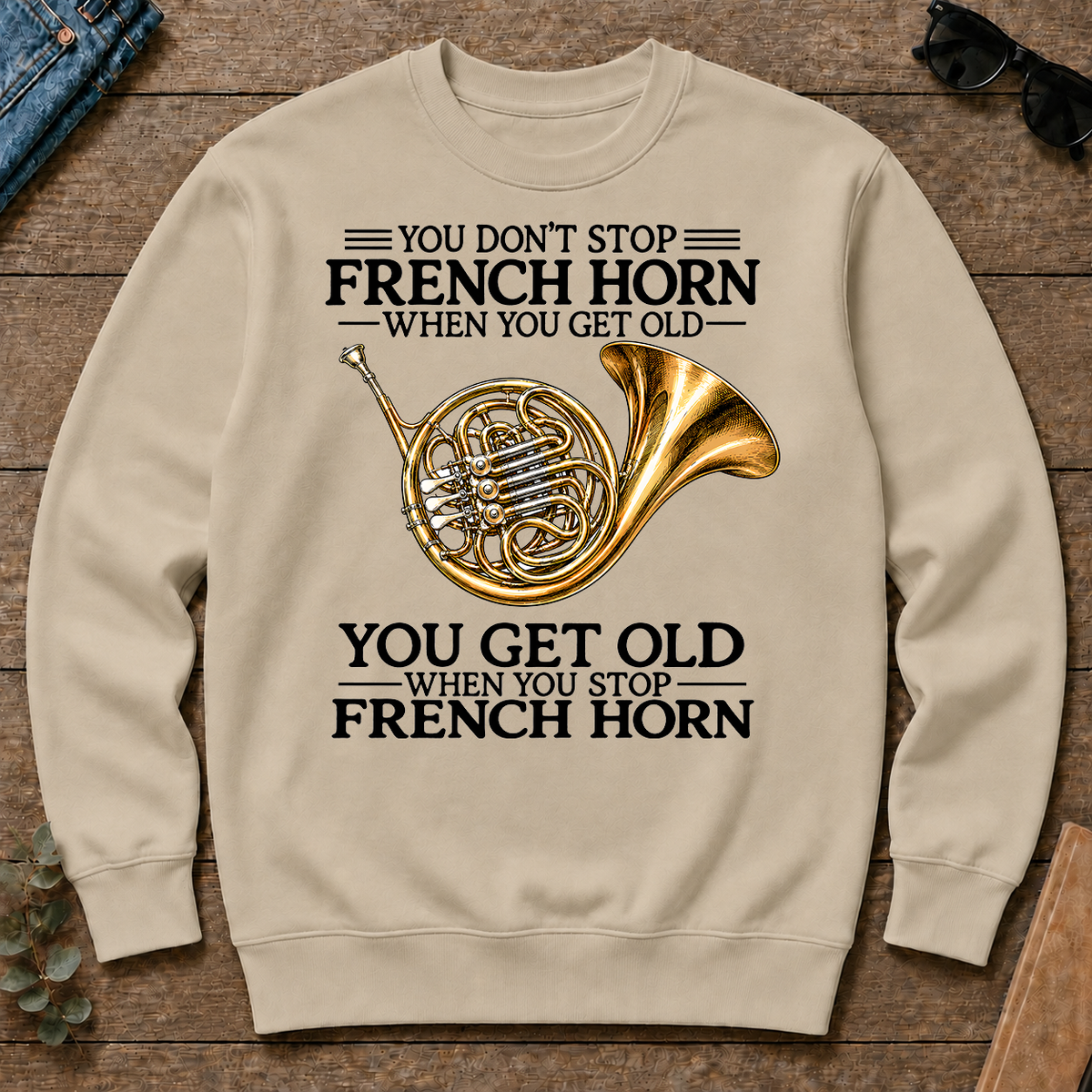 Don't Stop Playing French Horn Vintage Art - sand - CS2D-Sand