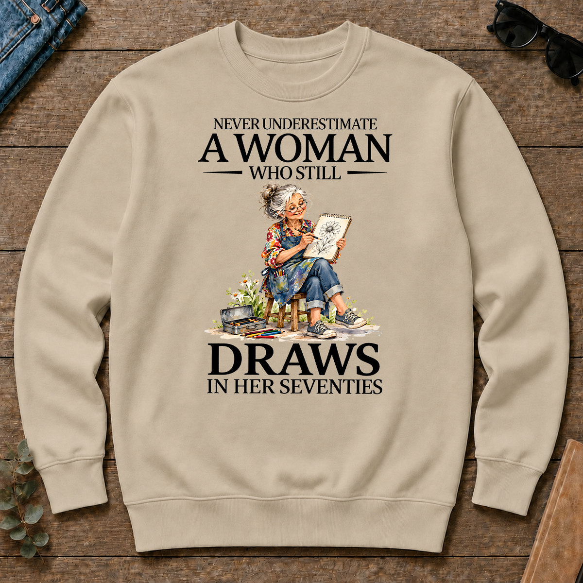 Funny A Woman Still Draws In Her Seventies - sand - CS2D-Sand