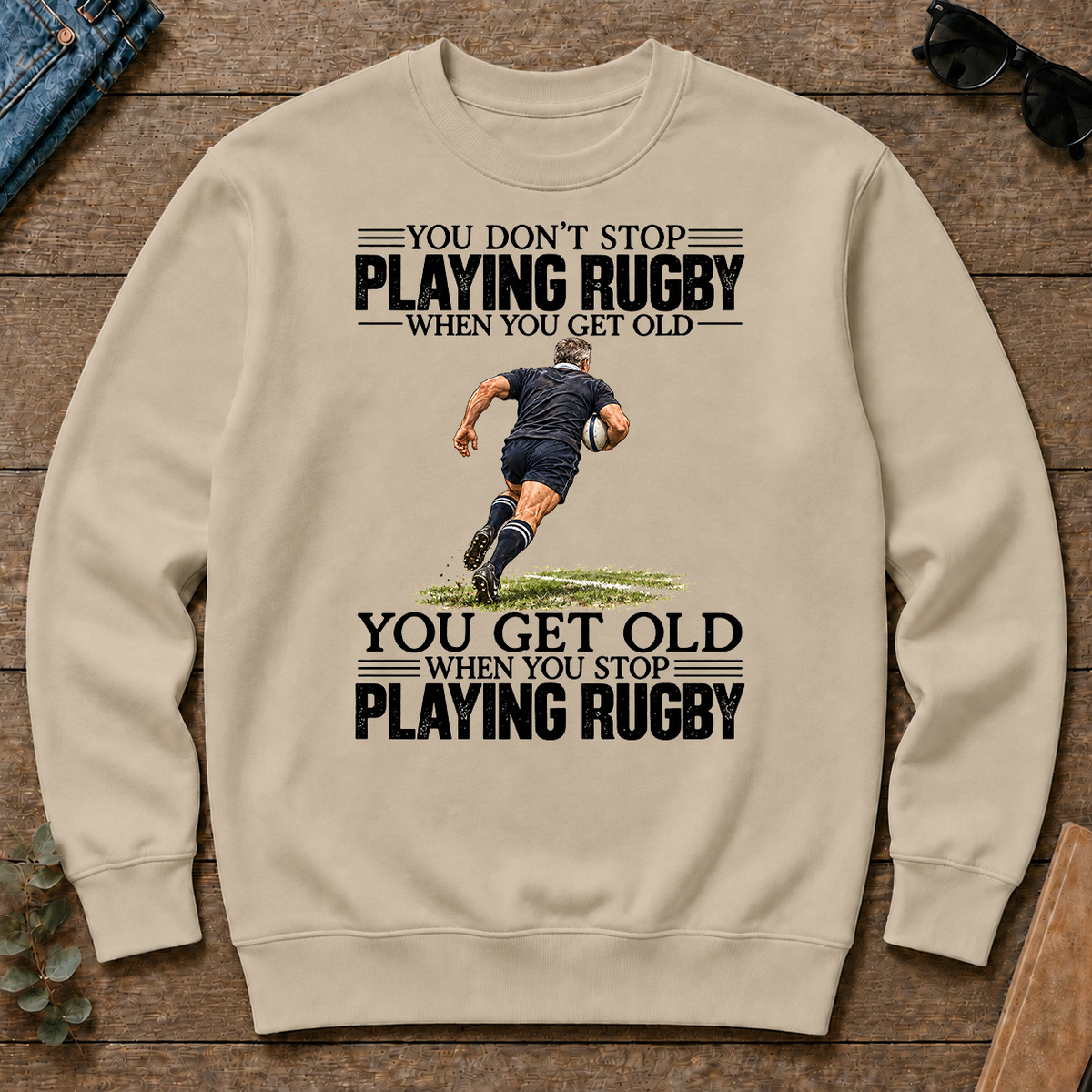 Vintage You Get Old When You Stop Playing Rugby - sand - CS2D-Sand